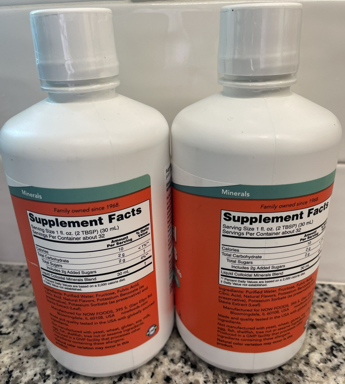 Now Foods (2 PACKS) Colloidal Minerals 32 fl oz 946 ml Each Exp. Date 6/2027