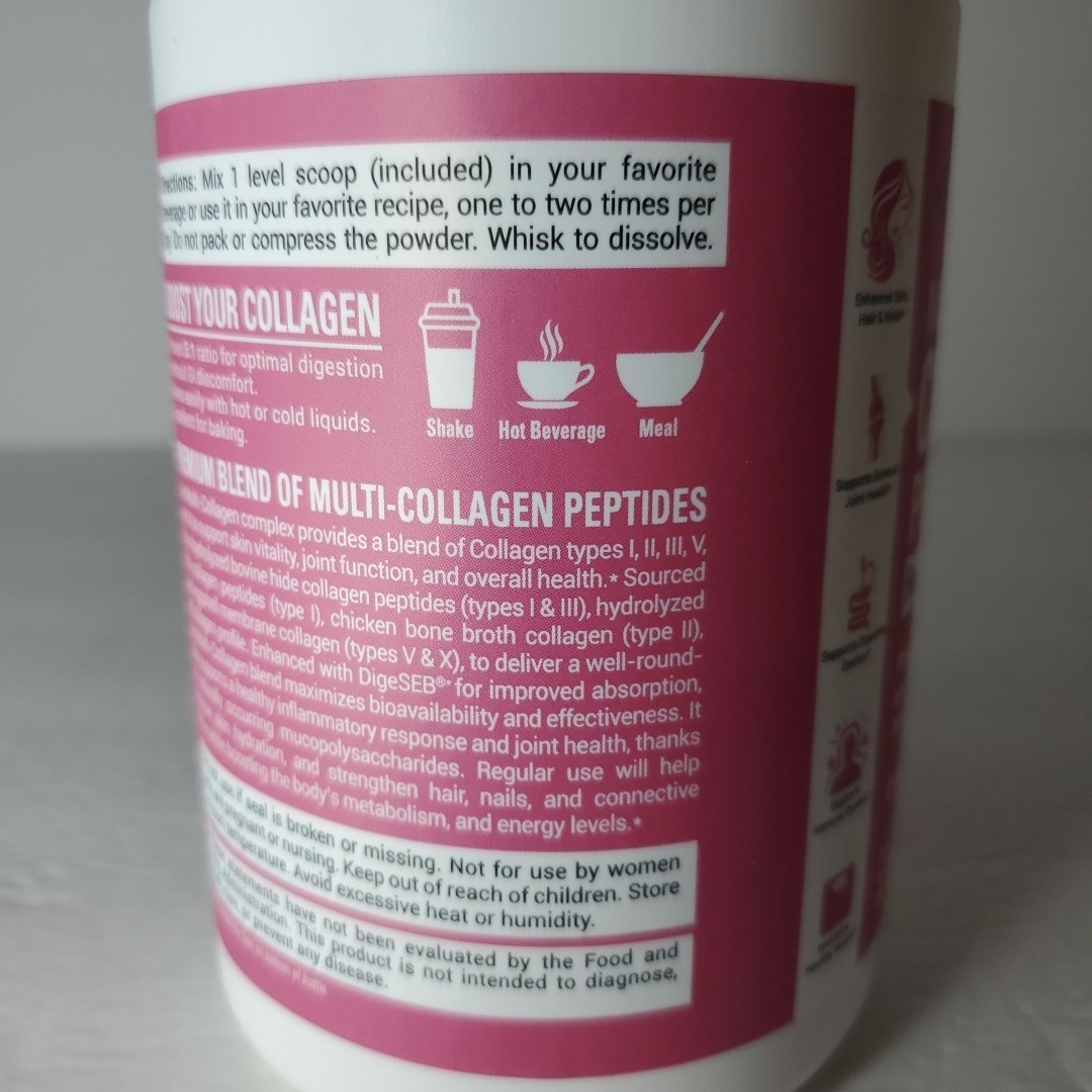 Health Revolution Multi Collagen Peptides Unflavored 210g Peptine DigeSEB Absorb