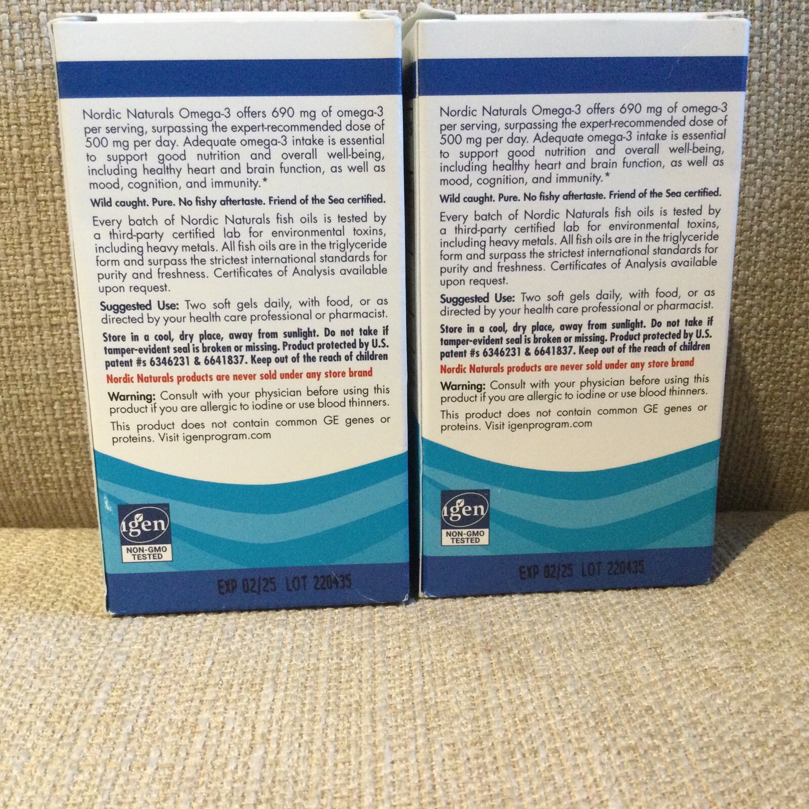 Nordic Naturals Lemon Omega-3 690mg 60 Soft Gels Exp 2/2025 – 2 Bottles