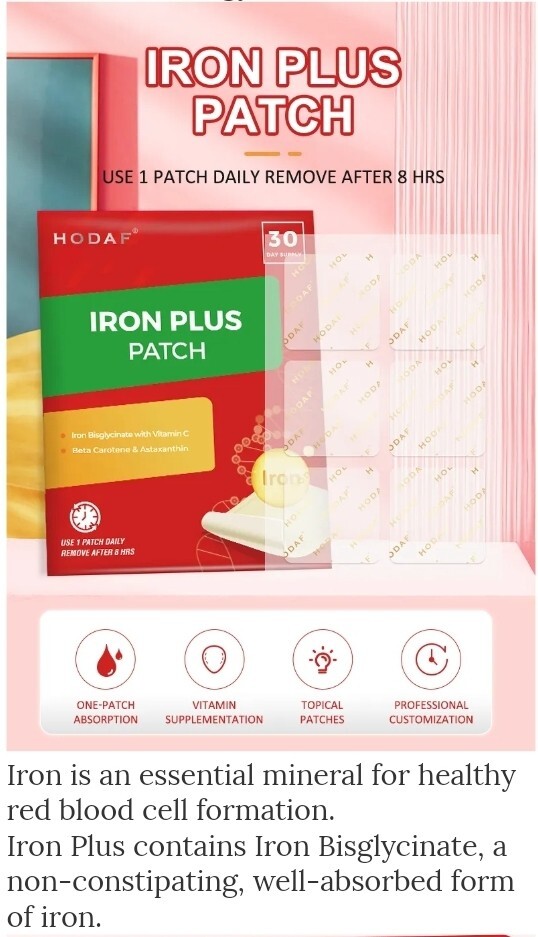 Iron supplement vitamins Patch