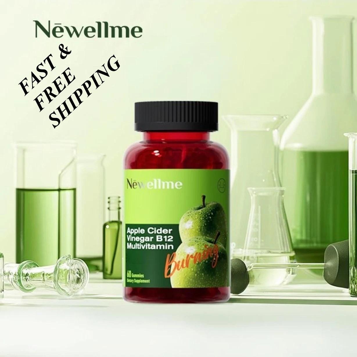2 BOTTLES—NEWELLME Apple Cider Vinegar Gummy Energy and Gut Health – Digestio