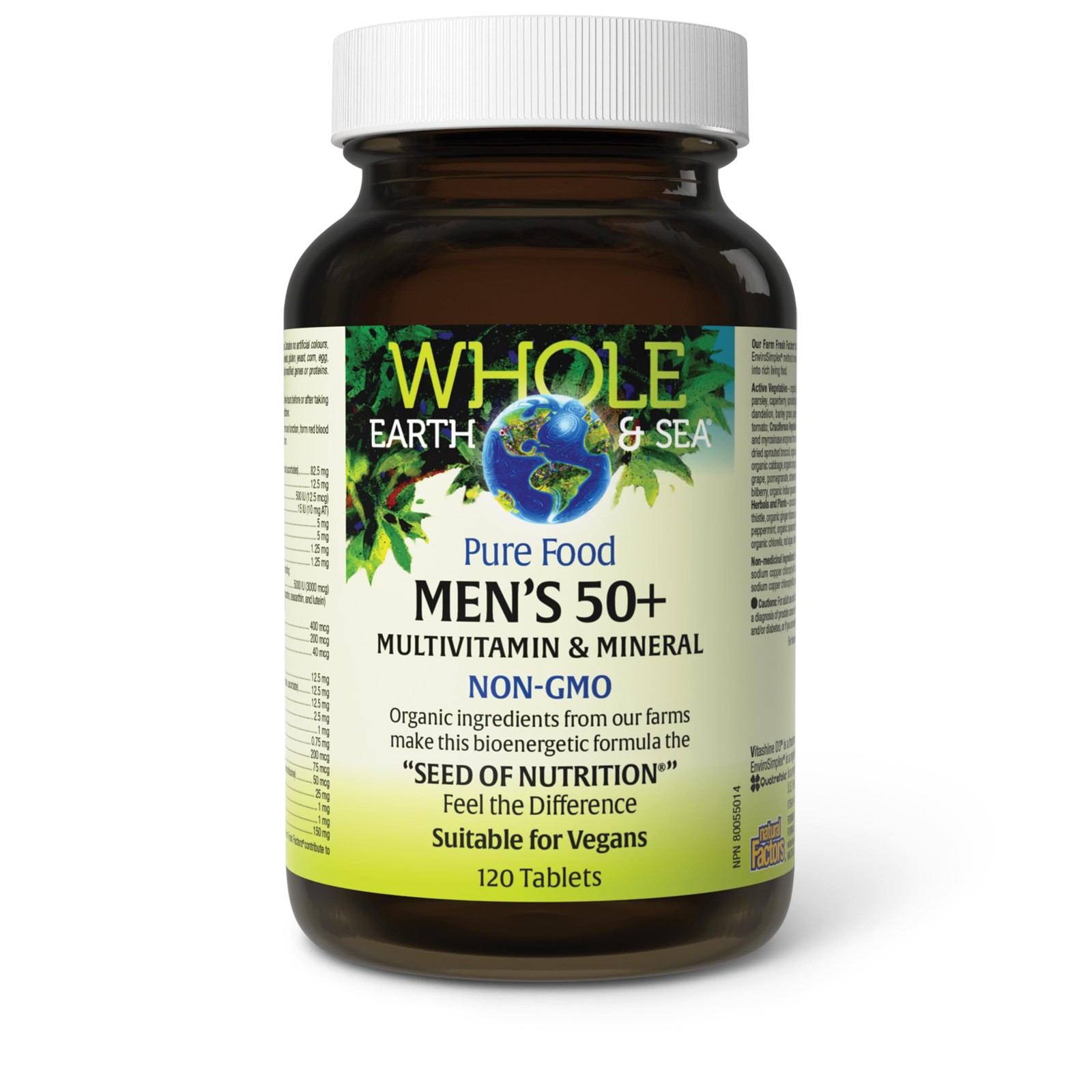Natural Factors Whole Earth Sea Mens 50 Multivitamin Mineral – Daily