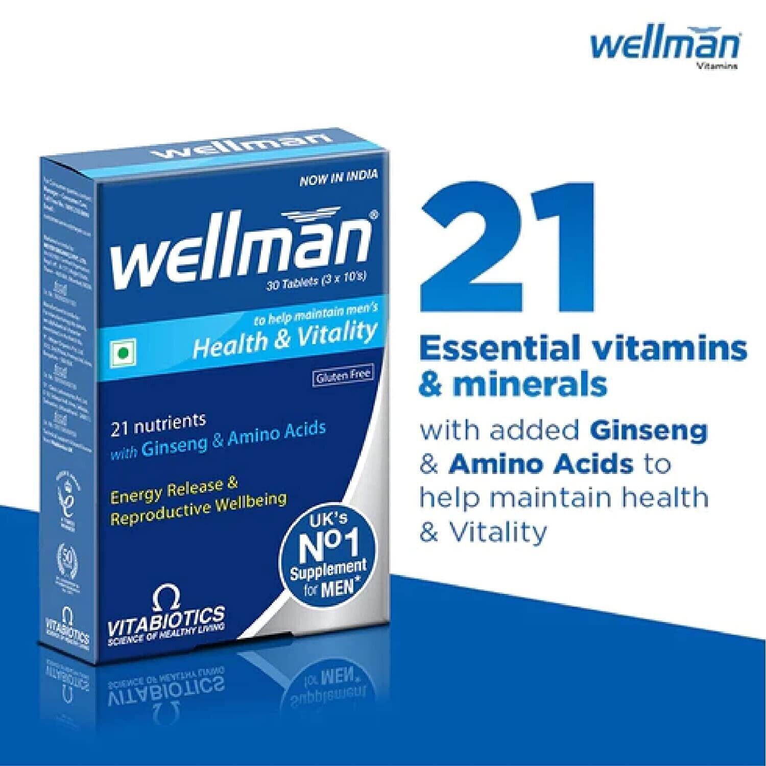 Wellman Health & Energy Release & Reproductive Overall Wellbeing (30 Tablets)