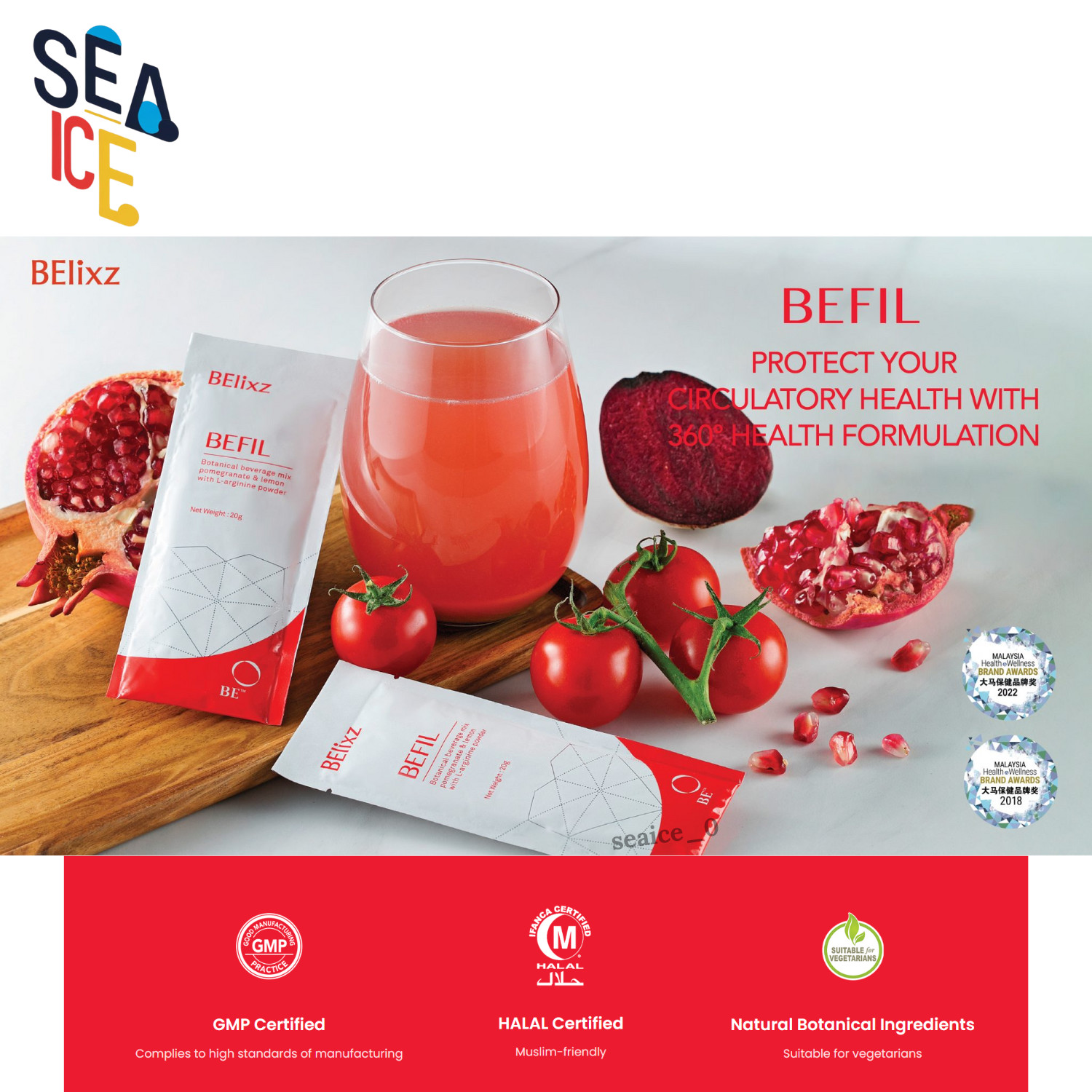 Belixz BEFIL Health Support 15 Sachets Health Support Well-Being Halal