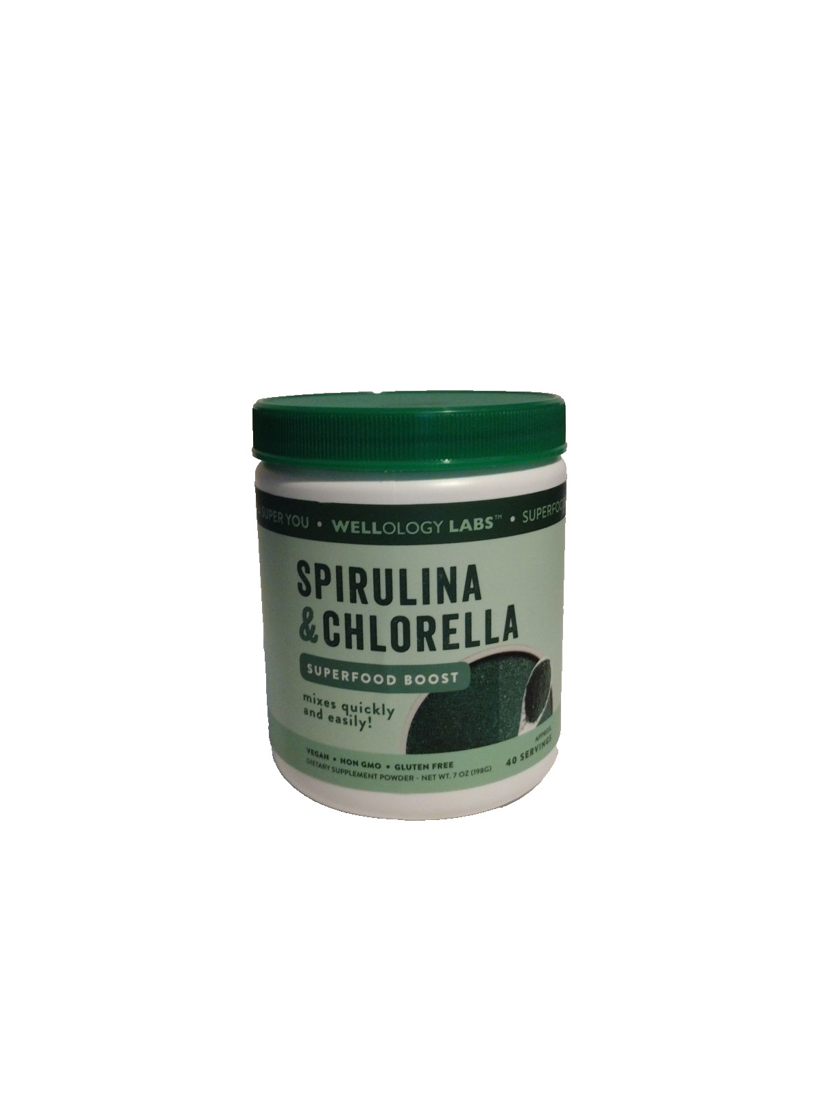 Wellology Labs™ Spirulina & Chlorella Superfood Boost 40 Servings VEGAN Non GMO
