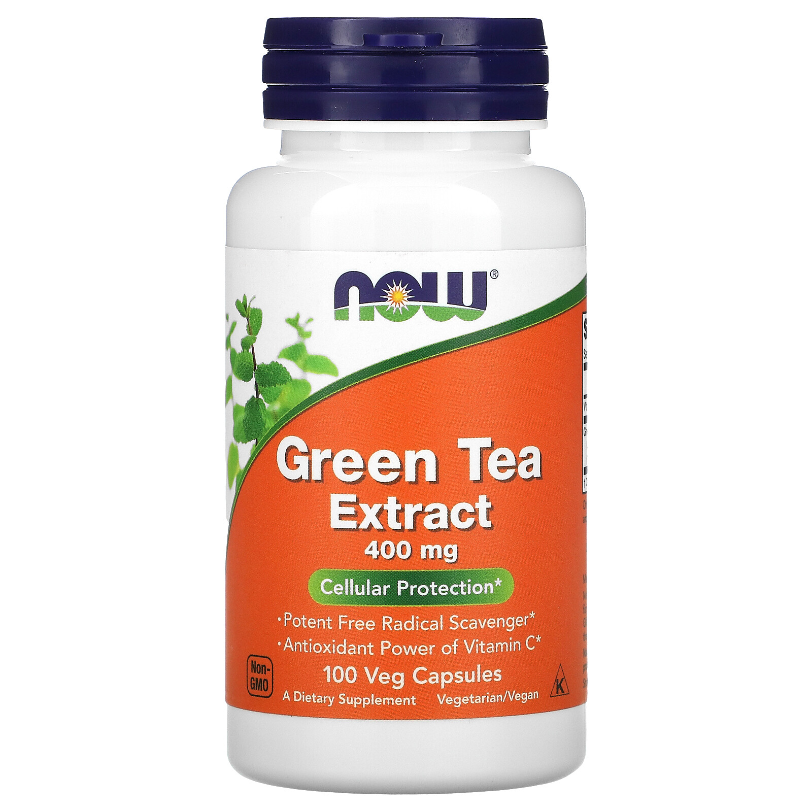 Now Foods Green Tea Extract 400 mg 100 Capsules GMP Quality Assured