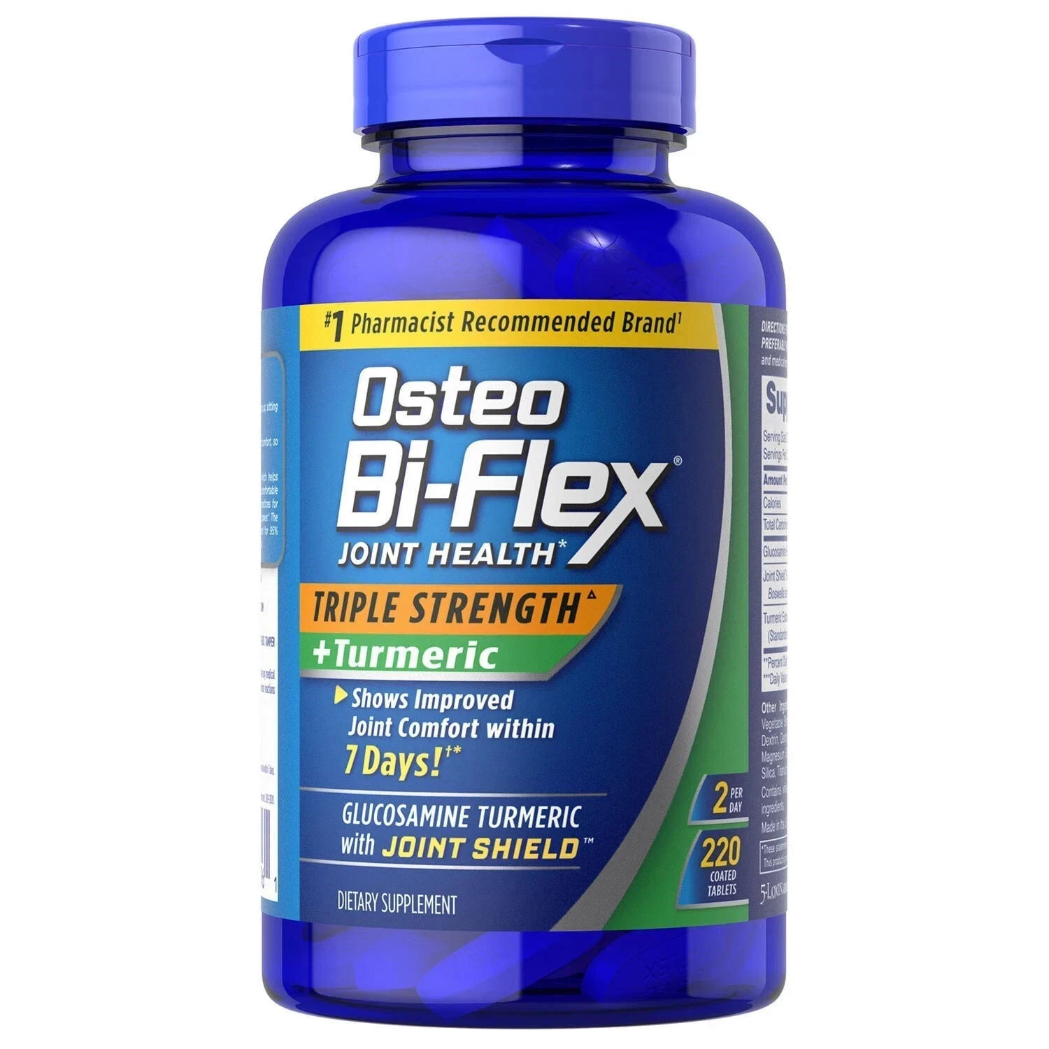Lot of 2 Osteo Bi-Flex Joint Health Triple Strength + Turmeric 220 Ct free Shipp