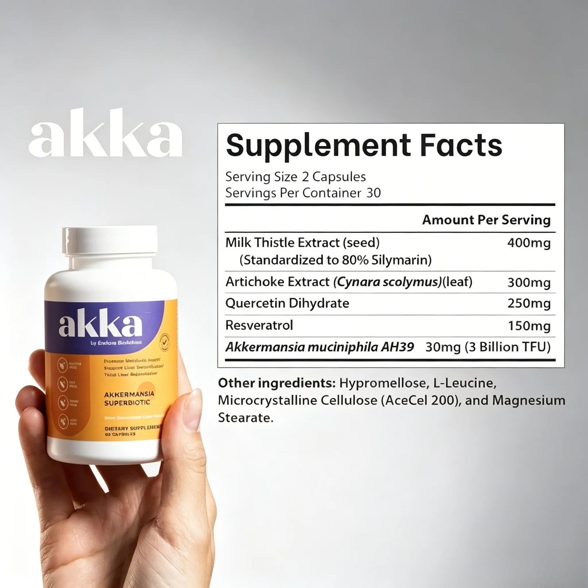 AKKA Premium Liver Cleanse Detox & Repair–Gut Health & Milk Thistle Support