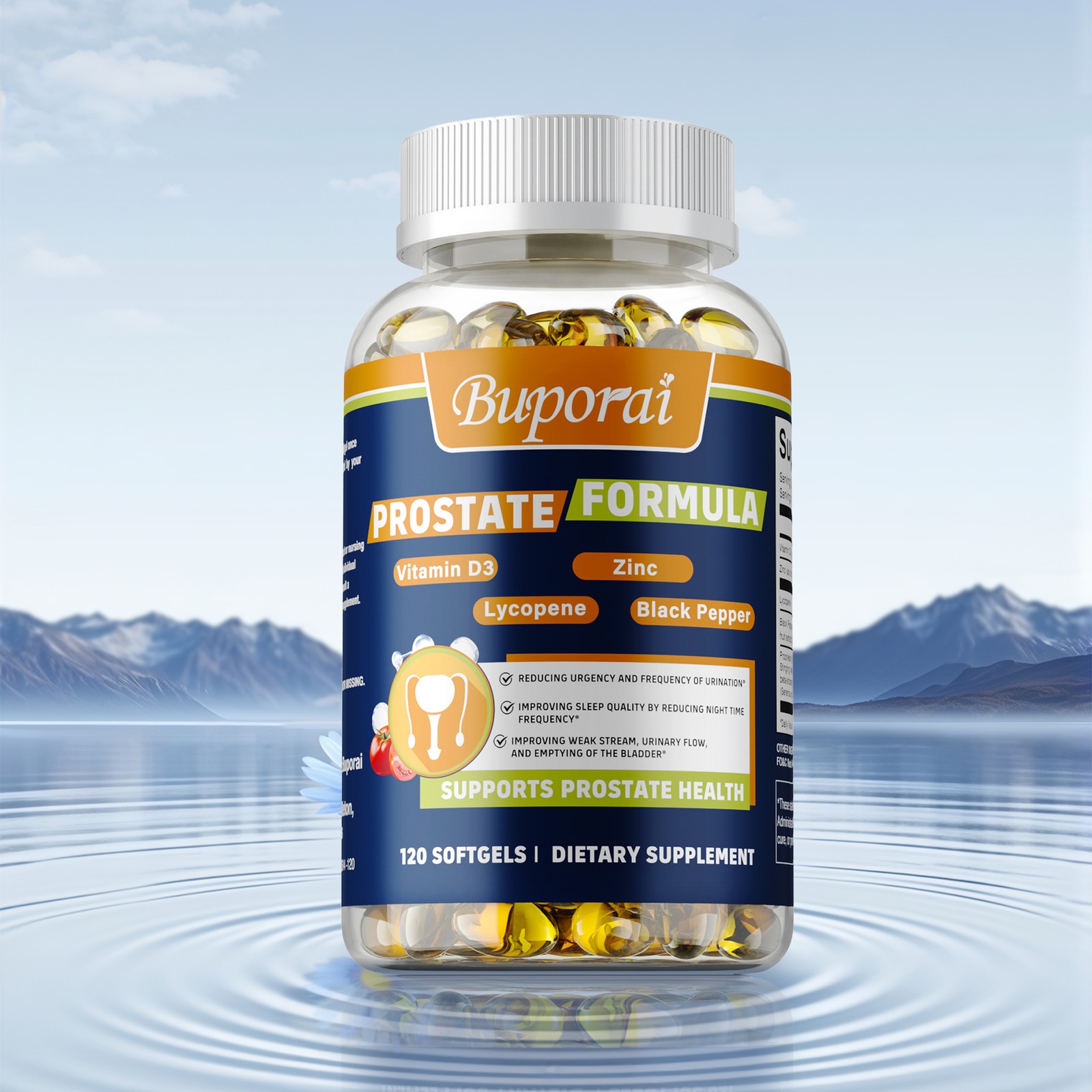 Prostate Formula – with Pumpkin Seed Oil, Lycopene, Plant Sterols, Saw Palmetto