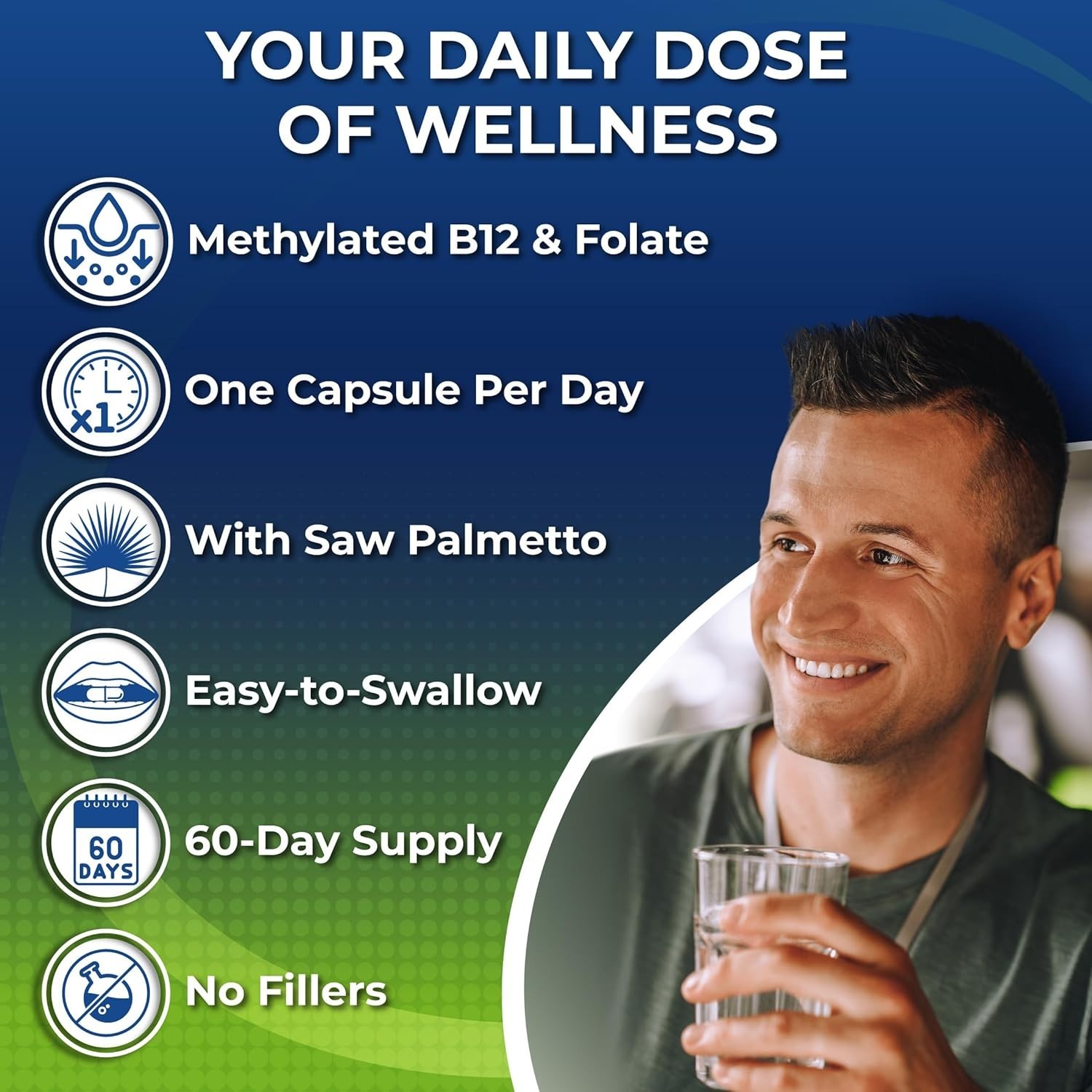 Men’s Daily Multivitamin – Vegan Methylated Multivitamin for Men. Exp-06/2027