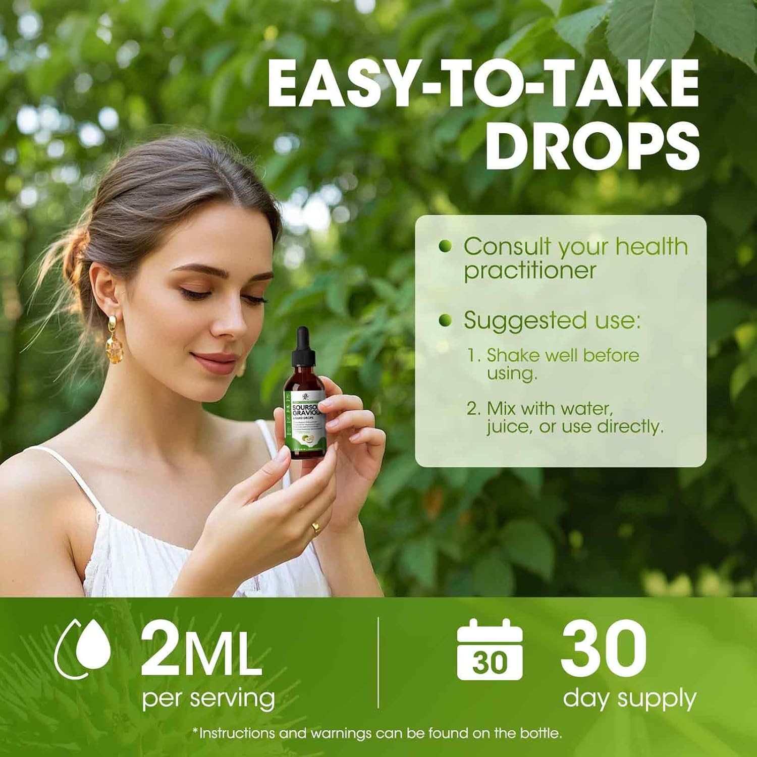 Soursop Graviola Liquid Drop for Cell Support & Regeneration, Immune System and