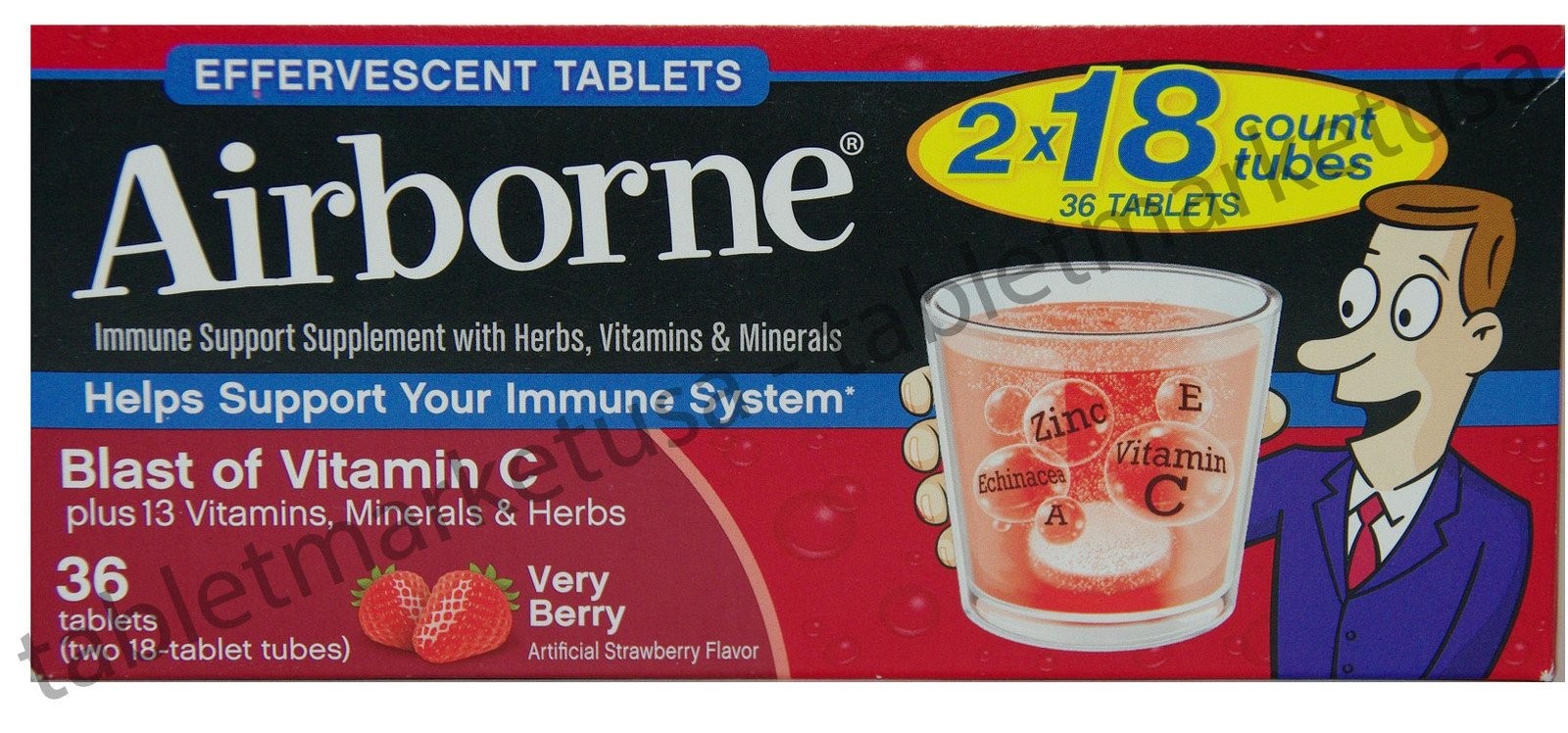 Airborne Immune Support Tablets – 36 Count – Very Berry