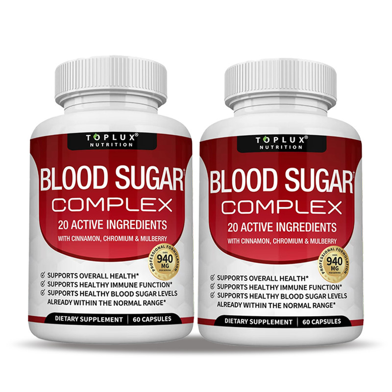 2PACK-BLOOD SUGAR BLEND SUPPORT Alpha Lipoic Acid & Cinnamon 20 Herbs Complex