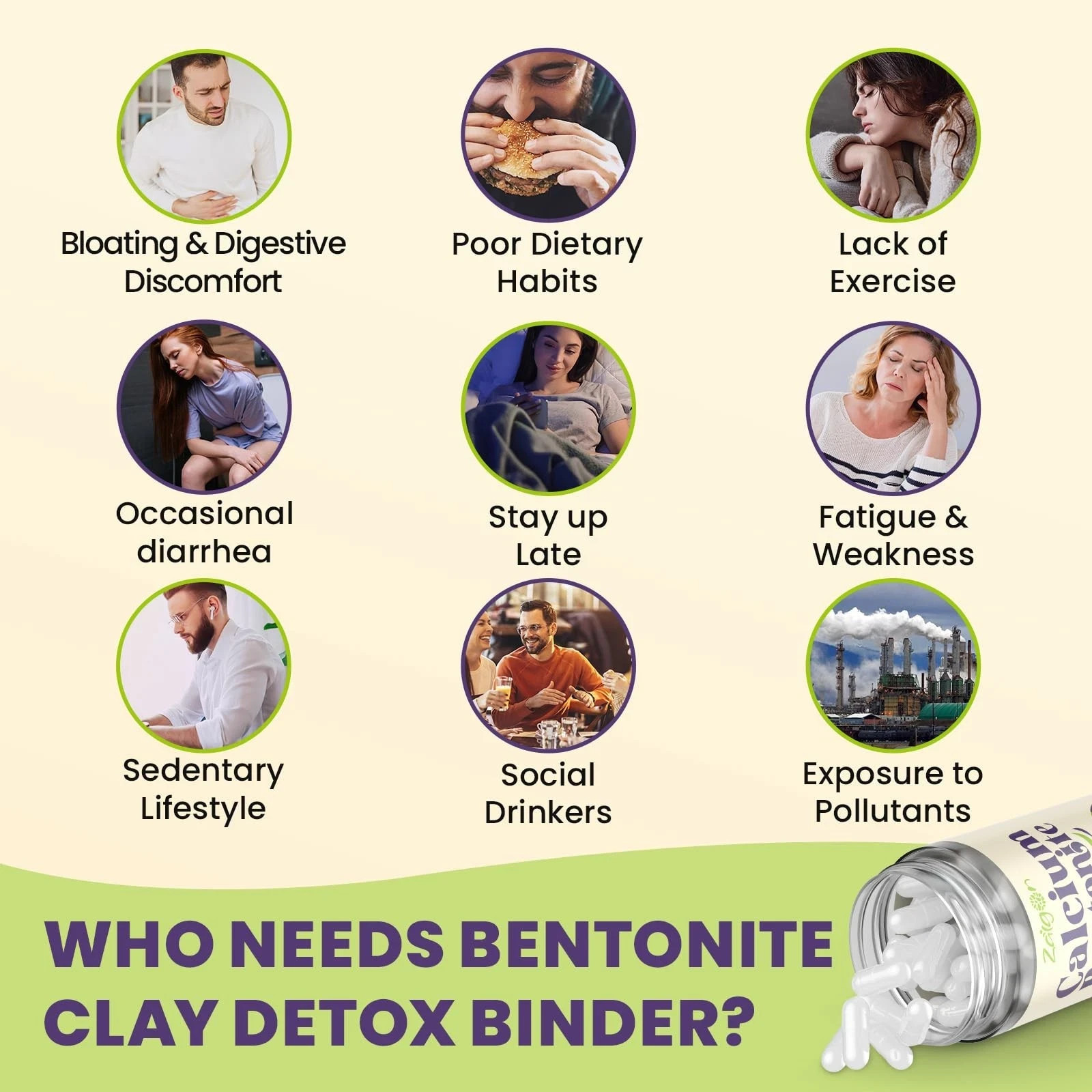 Calcium Bentonite Clay Detox Capsules V12 .. 01/2029