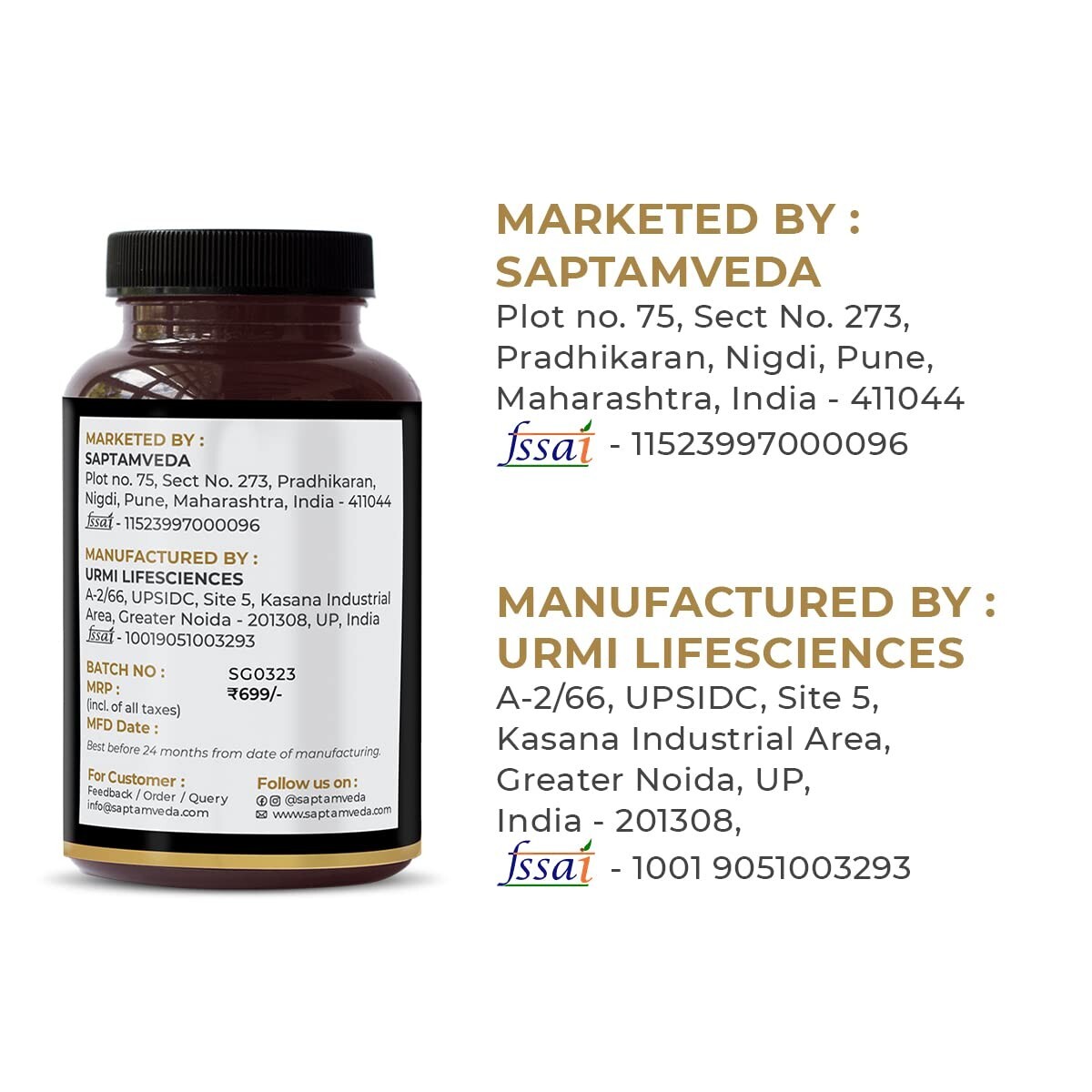 Himalayan Shilajit Safed Musli & Ashwagandha 60 High Strength Caps
