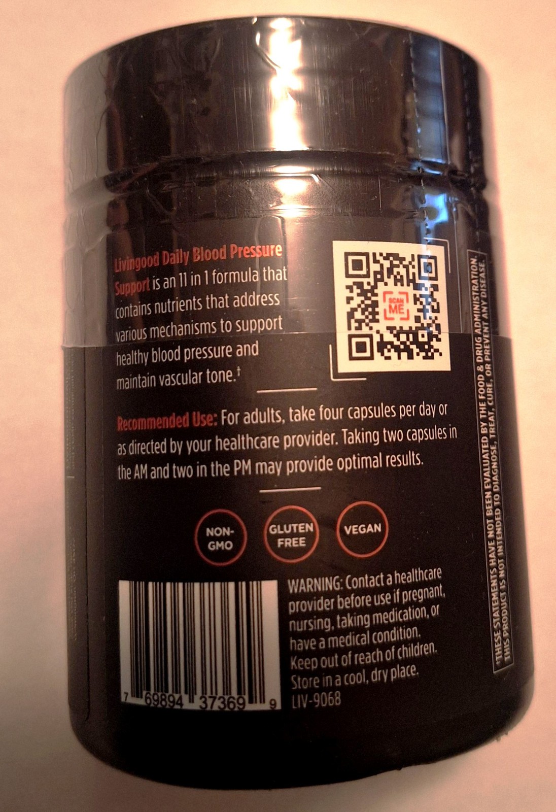 Livingood Daily Blood Pressure Support 120 caps heart health supplement exp 2028