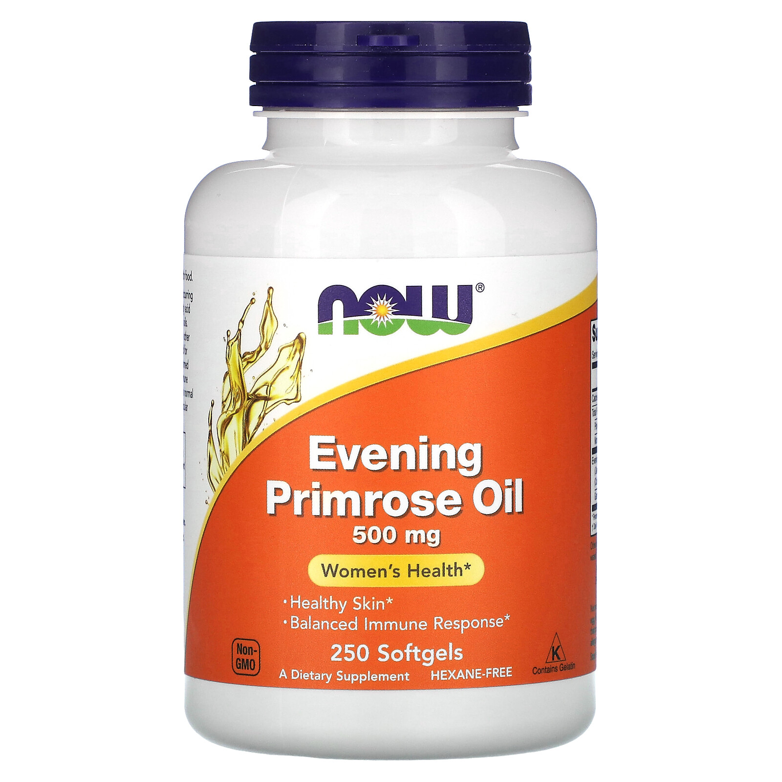 Now Foods Evening Primrose Oil 500 mg 250 Softgels GMP Quality Assured,