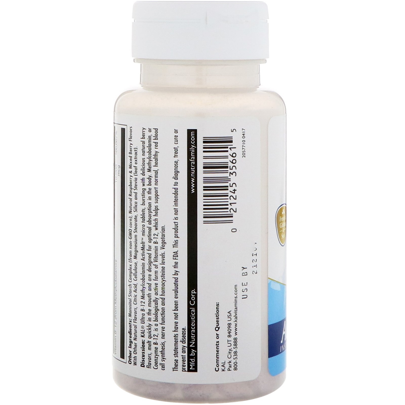 Ultra B-12 Methylcobalamin, Raspberry, 10,000 mcg, 30 Micro Tablets