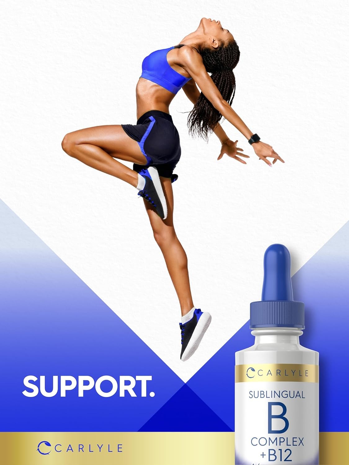 Vitamin B Complex Liquid | 2 fl oz | with B12 | Berry Flavor | by Carlyle