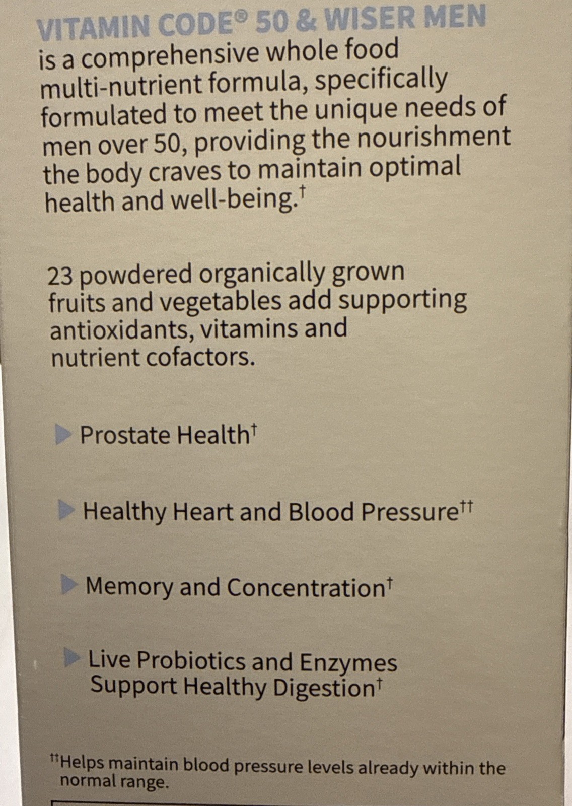 Garden of Life Vitamin Code 50 & Wiser Men Multivitamin Supplement-240..EXP 5/26