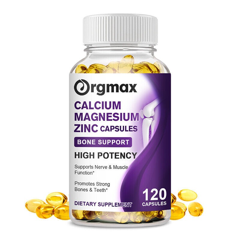 Calcium Magnesium Zinc with Vitamin D3 Strong For Bone Health Muscle 1400mg