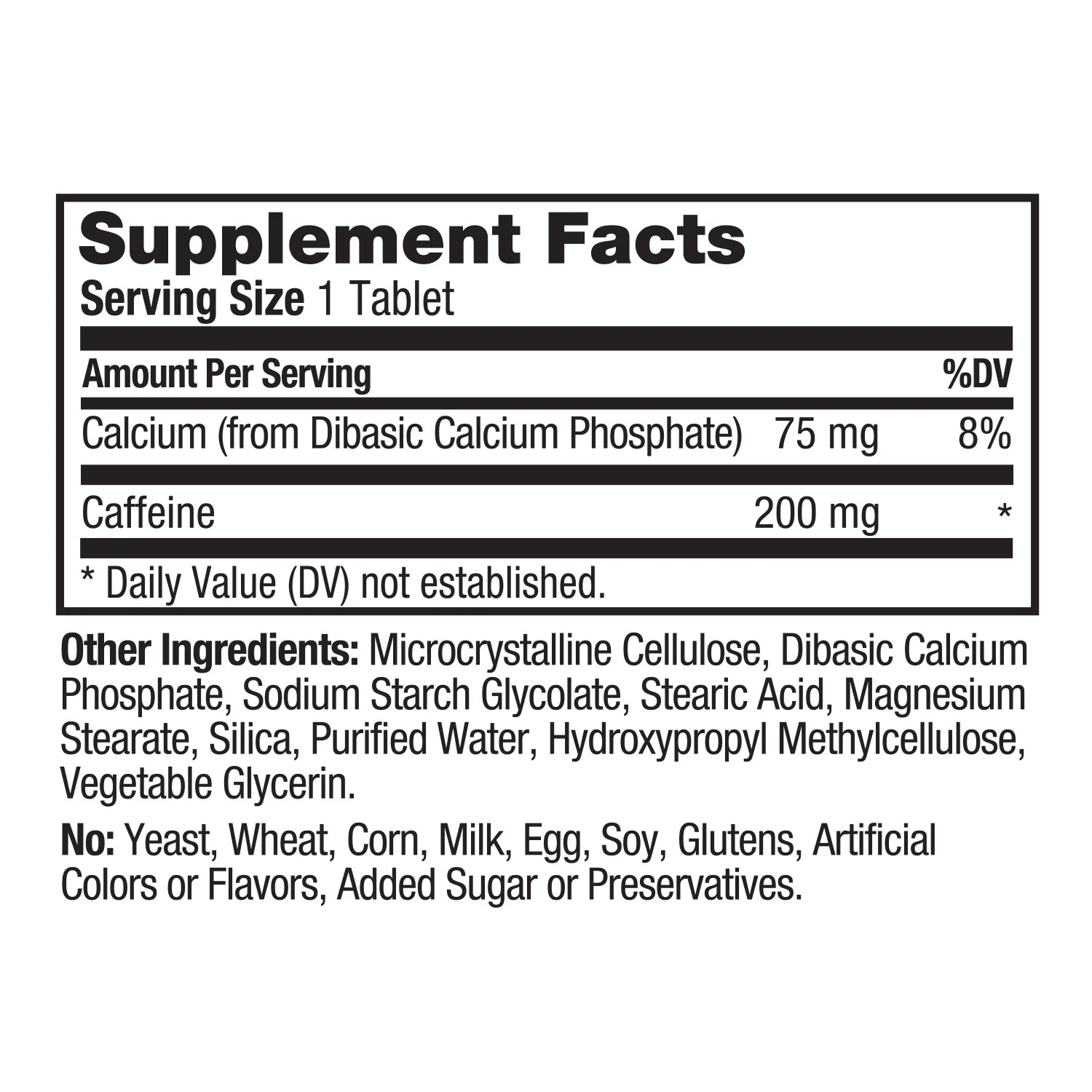 Prolab Caffeine Tablets 200mg 100ct – Energy Focus Endurance Pre Workout