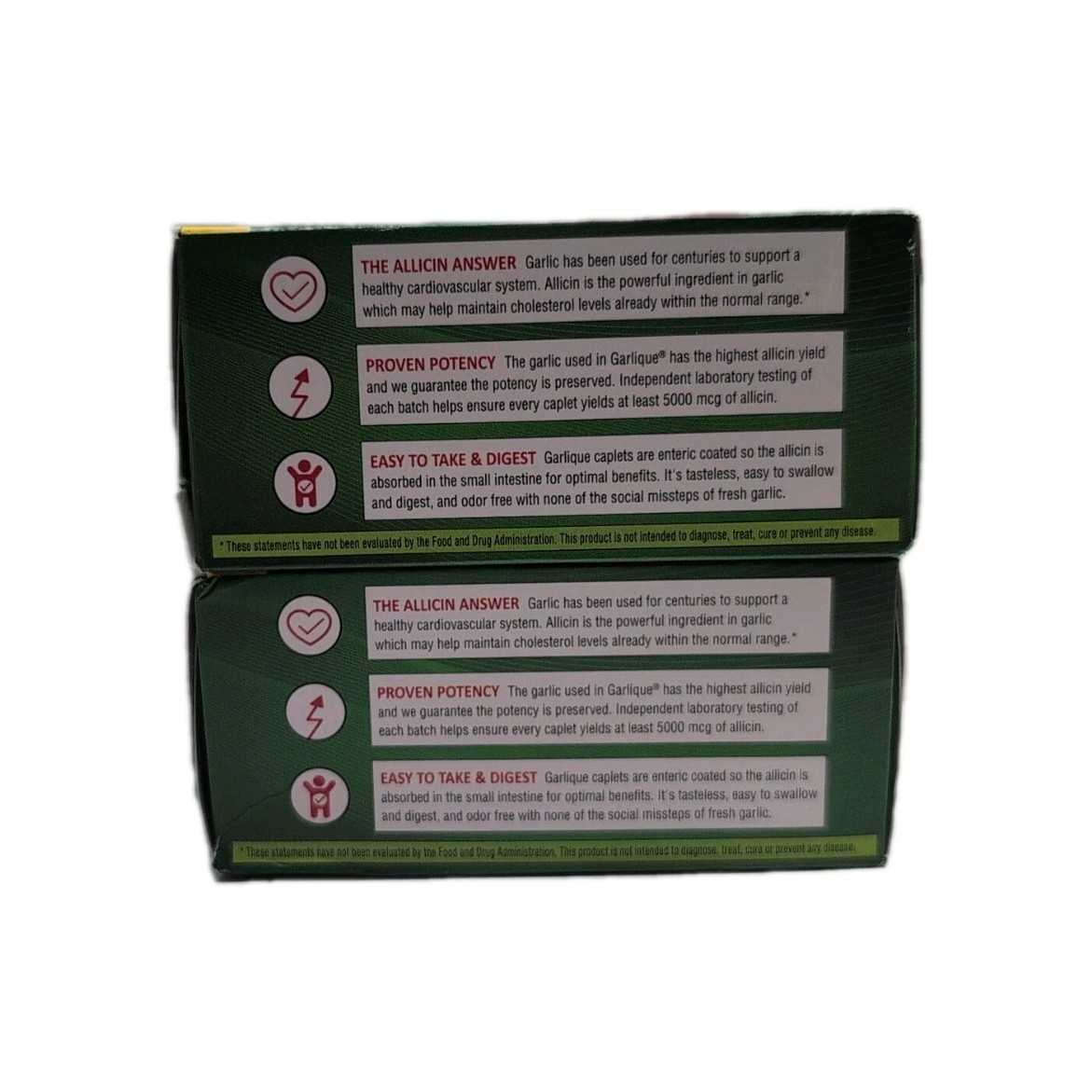 (2) Garlique Cholesterol’s Cardiovascular Health 60 Caplets Each. Exp: 03/2026