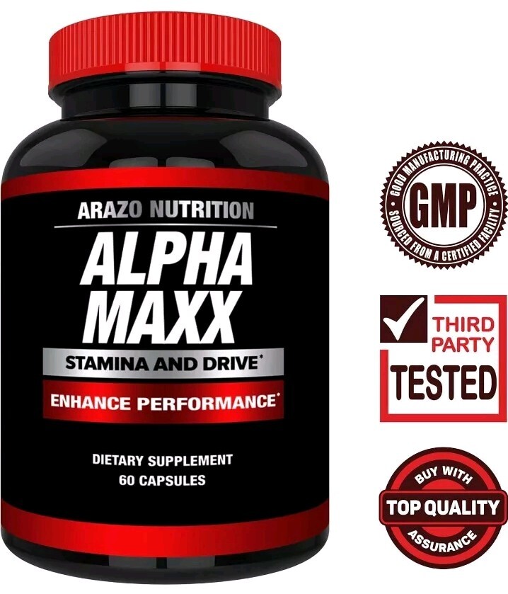 Arazo Nutrition Alphamaxx Health Supplement Ginseng Muira Puama Tribulus 60.D2