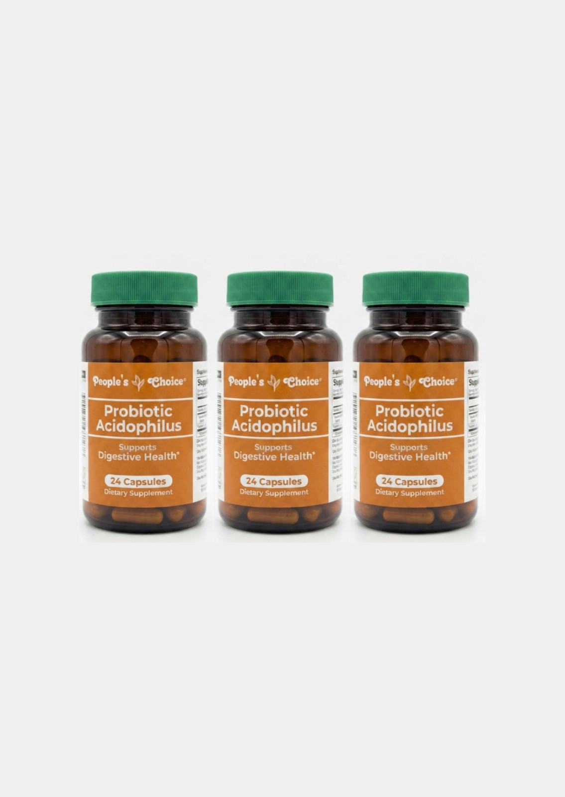 People’s Choice Probiotic Acidophilus 24 Capsules 2 Pack Digestive Health