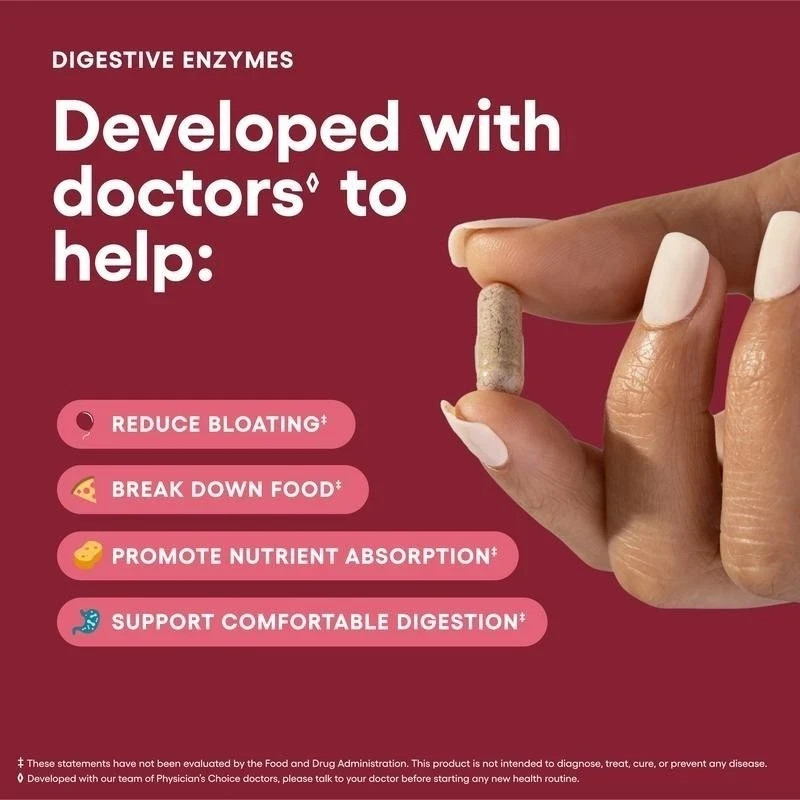 Physician’s Choice Digestive Enzymes 16 Multi Enzymes Organic Prebiotics