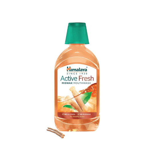 Active Fresh Miswak Mouthwash 220ml Herbal Oral Care by Himalaya