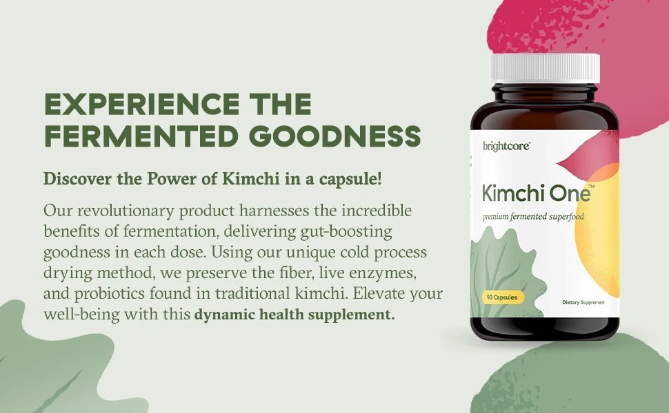 Brightcore Nutrition Kimchi One Kimchi Powder Capsules Probiotics Enzymes 1 pack