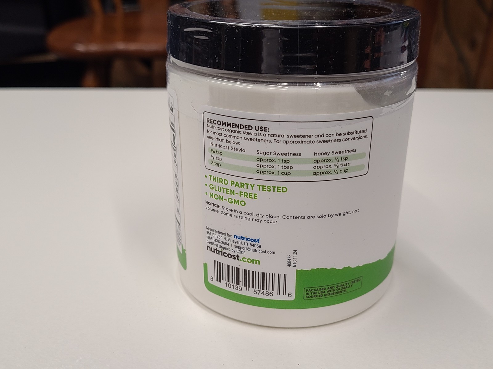 Nutricost Pantry Organic Stevia – 8.1 Oz – Brand New – Exp 01/2029