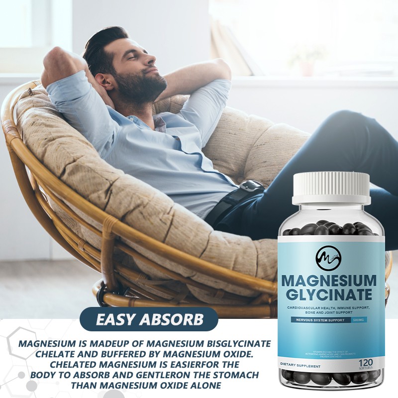 500MG Magnesium Glycinate With Zinc,D3 Improved Sleep, Stress , Anxiety Relief