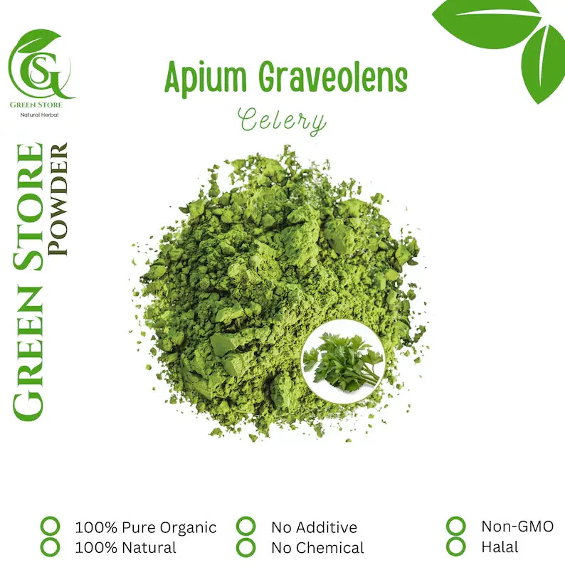 50 g – 500 g Powder Celery Marsh Parsley Smallage (Apium Graveolens) Natural