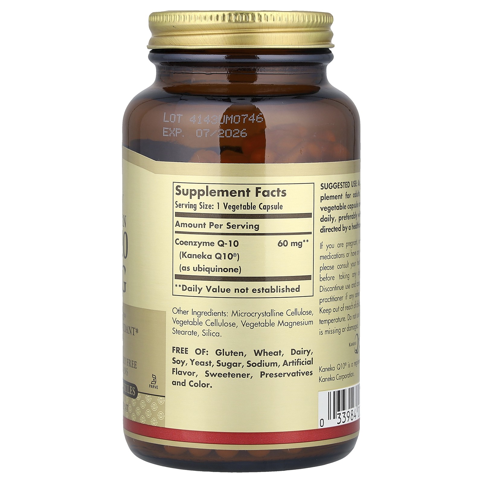 Vegetarian CoQ-10, 60 mg, 180 Vegetable Capsules