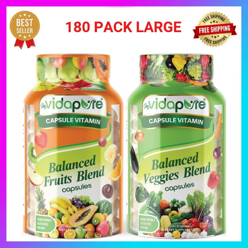 2Pack Fruits and Veggies Blend Supplement Balance of Daily Fruits & Vegetables