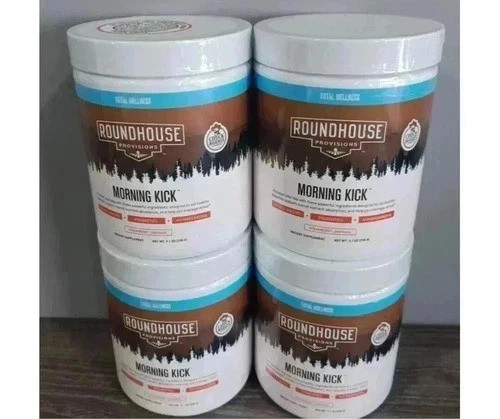 4 ROUNDHOUSE MORNING KICK CHUCK-DIGESTIVE POWDER STRAWBERRY LEMONADE 9.1 OZ…