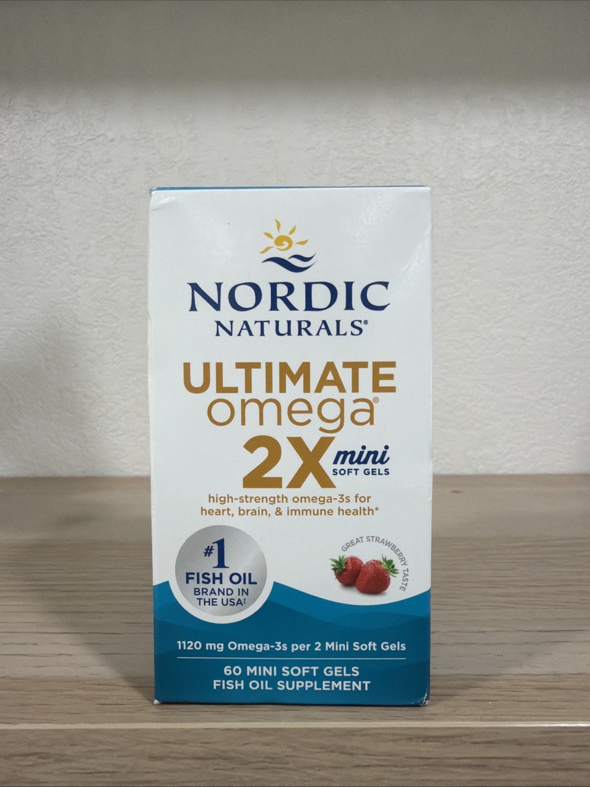 Nordic Naturals Ultimate Omega Minis Strawberry Flavor 60ct EXP 02/2027