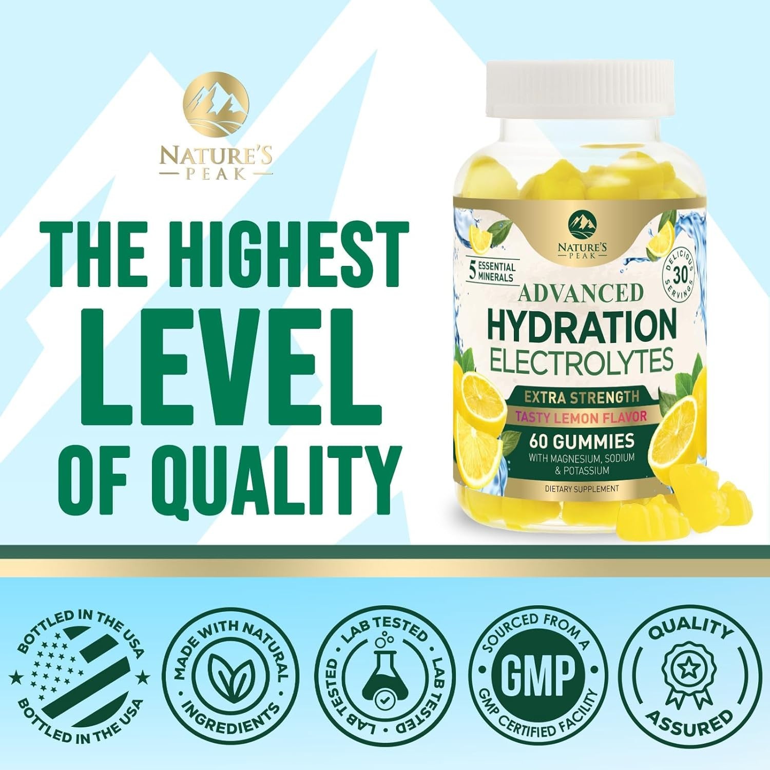 Hydration Electrolyte Gummies – Daily Liquid Replenisher, Electrolyte Multiplier