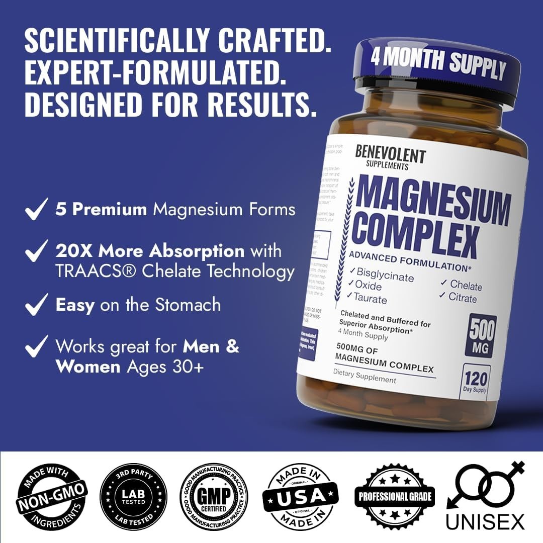Magnesium Supplement 5-in-1 Complex – Calm, Metabolism & Well-being