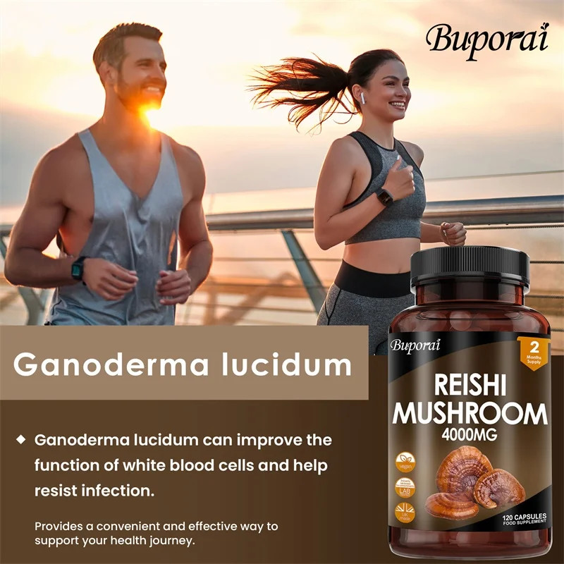 Reishi Mushroom 120pcs,Improves Brain Cognitive Function, Boosts Cellular Energy