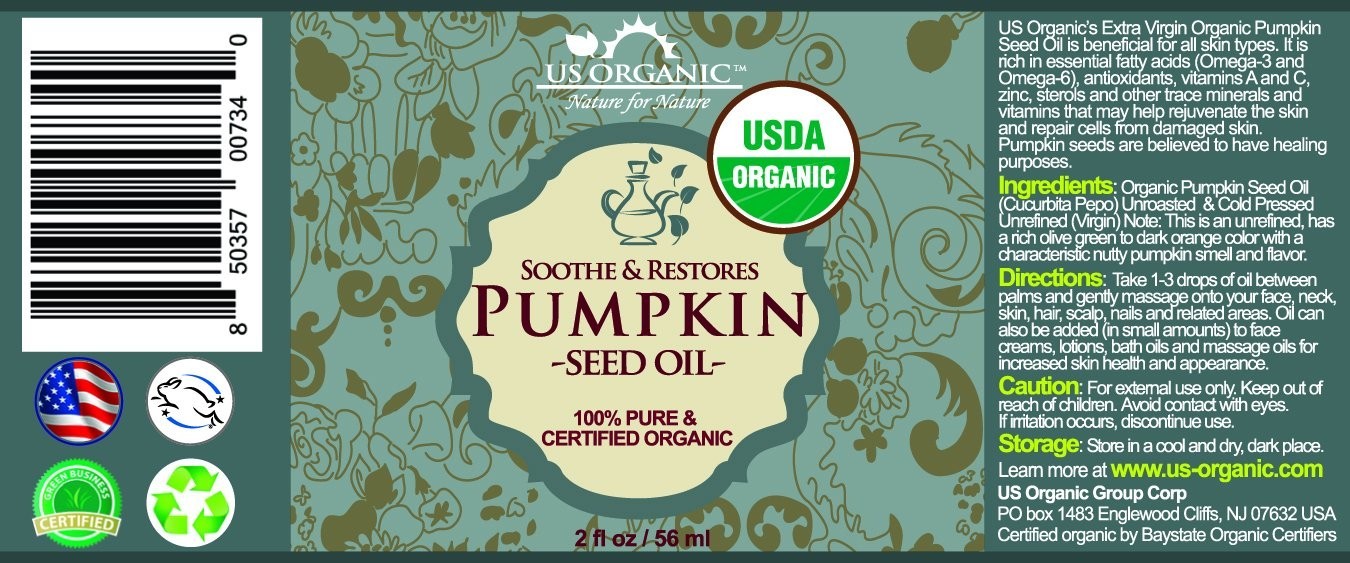 Organic Pumpkin Seed Oil 2oz Cold Pressed Virgin for Skin & Hair