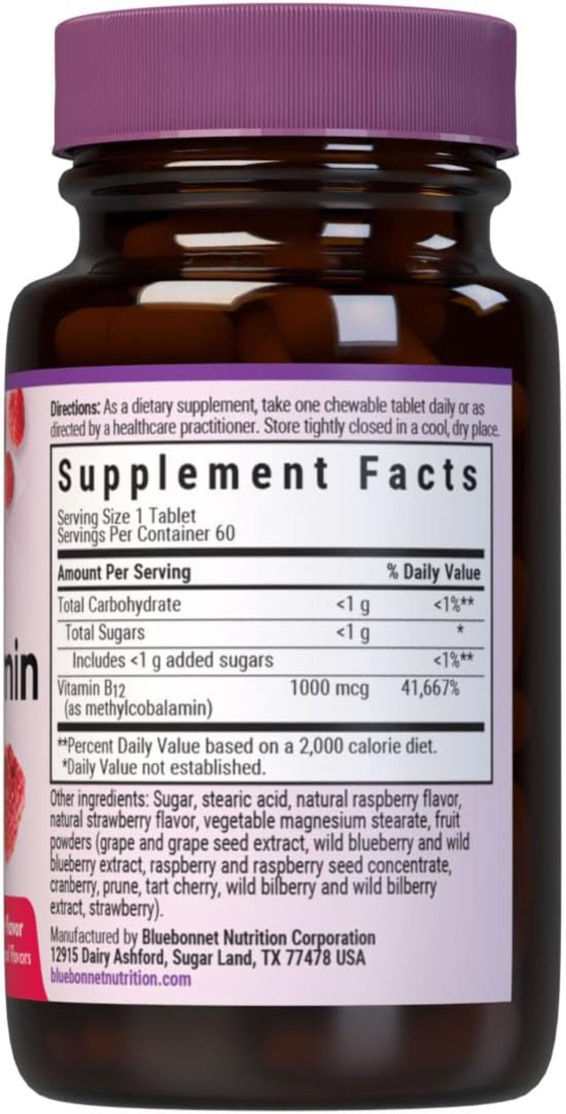 Bluebonnet – EARTHSWEET® METHYLCOBALAMIN 1000 mcg 60 CHEW Exp 06/28