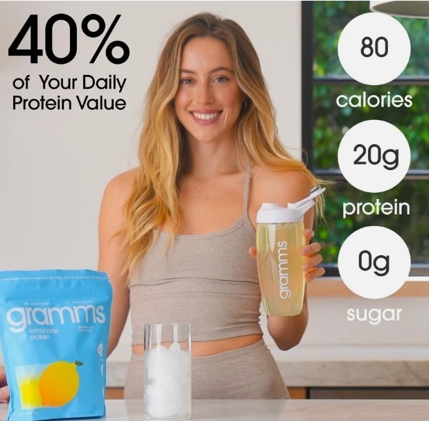 Gramms Clear Whey Protein Powder, Lemonade Flavor, 20g Protein, 0 Sugar, 18 Serv