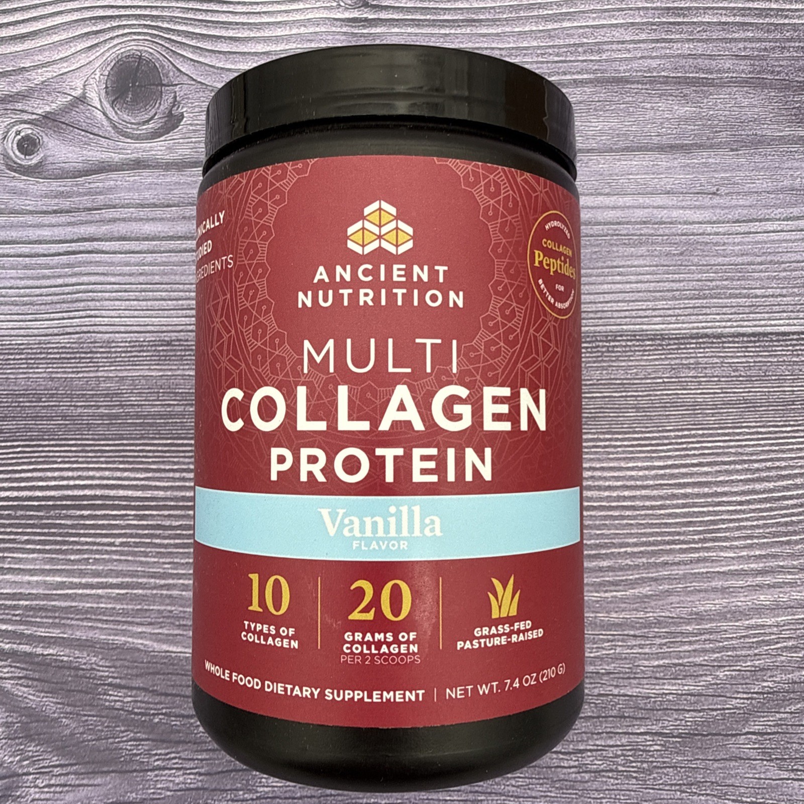 Ancient Nutrition Multi Collagen Protein Powder Vanilla SMALLER 7.4 oz Exp 2028