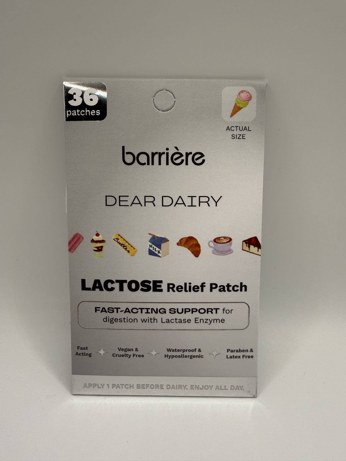 Barriere Dear Diary Lactose Relief Patch Fast-Acting Support 36 Patches – New