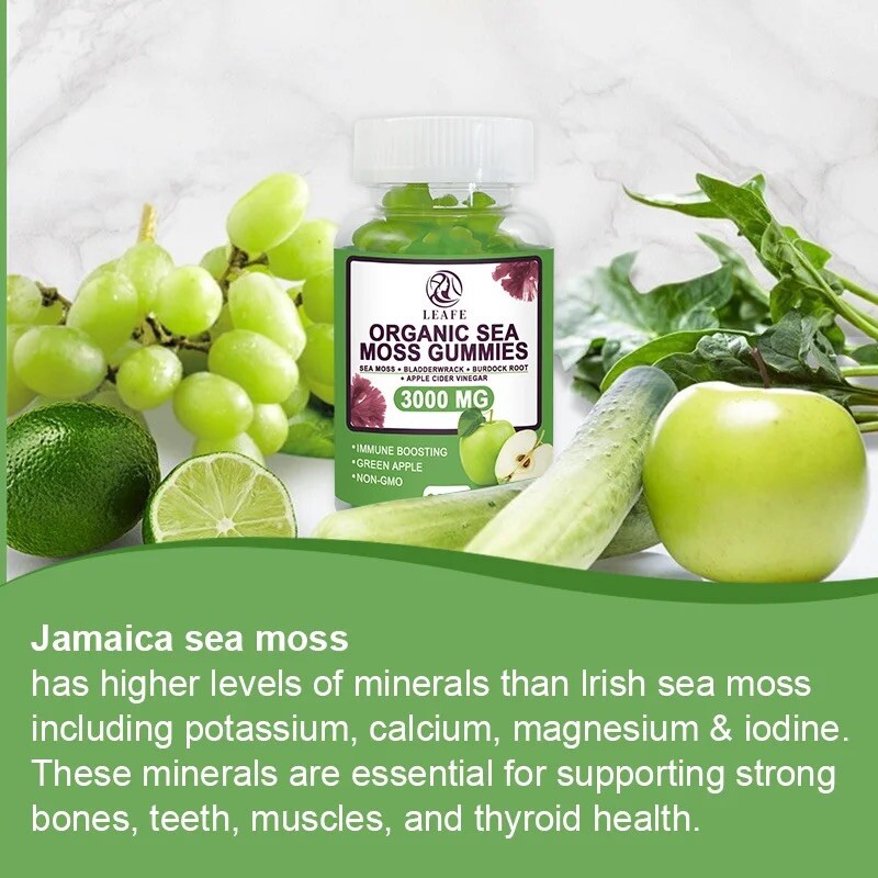 Organic Sea Moss Gummies 3000 mg – Sea Moss,Bladderwrack,Burdock Root USA