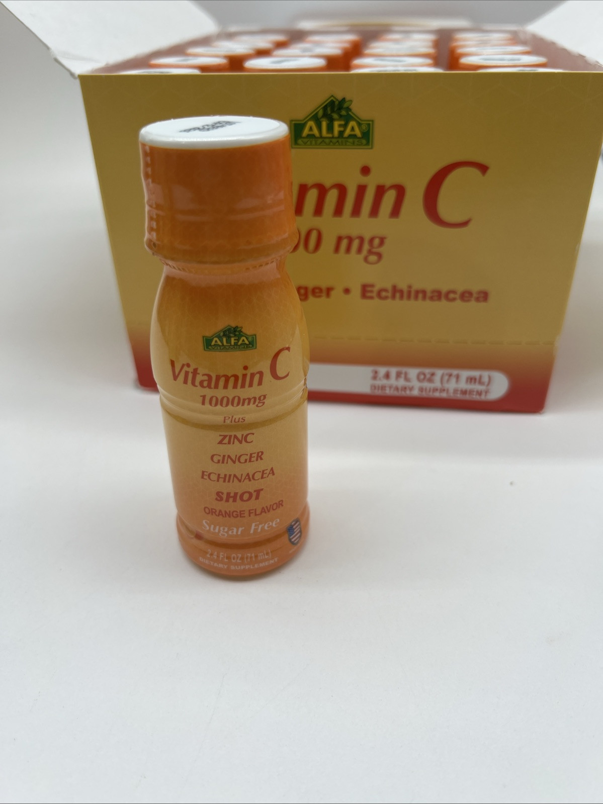 Alpha Vitamin C 1,000mg Shot 2.4 FL each – 20 Pack New Exp 12/2026