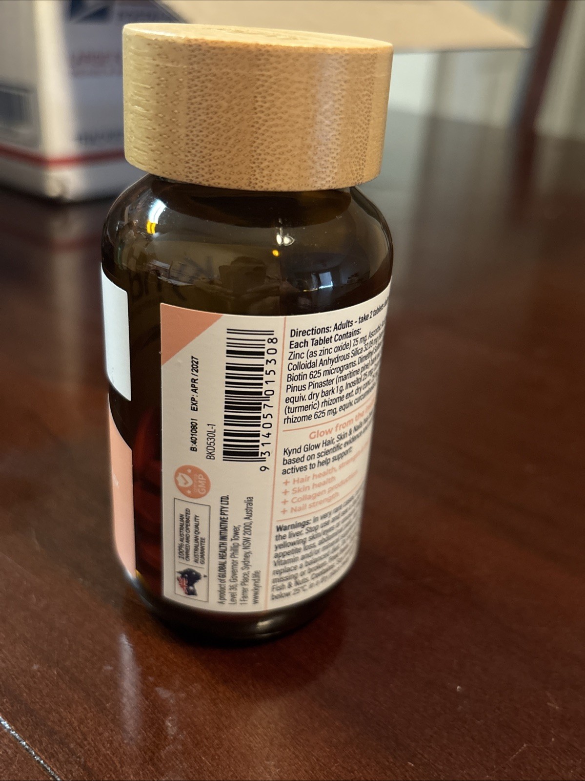 Kynd Australia Glow Hair Skin & Nails 60 Tablets Exp. April2027